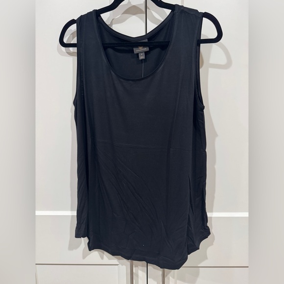 NWT JM Collection Black Scoop Neck Tank Top, Size Medium - Picture 1 of 3